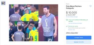 Se vende la supuesta pechera de Messi en Mercado Libre