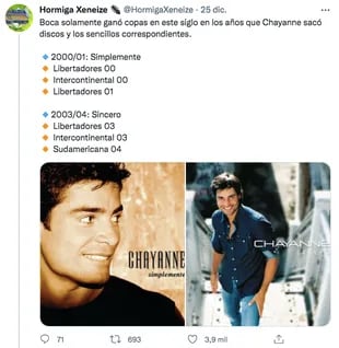 La desopilante teoría viral que vincula los títulos internacionales de Boca con la discografía de Chayanne