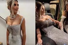 Las increíbles maniobras que Kim Kardashian tuvo que hacer para moverse con su vestido