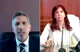 Cristina Fernández de Kirchner y el fiscal Diego Luciani