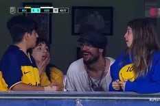 Daniel Osvaldo alentó a Boca junto a Gianinna desde el palco de Diego Maradona