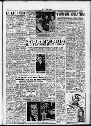 “Mamoiada dividida en peronistas y no peronistas”, es el título de uno de los artículos firmados por Nino Tola