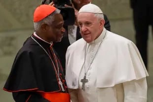 El Papa con el cardenal Turkson, en enero pasado