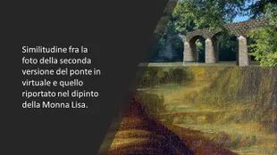 En su exposición, el historiador aseguró que “aunque en las últimas décadas las hipótesis indicaban que el puente de la pintura era el de A Buriano, también en Arezzo, o el de Bobbio, en provincia de Piacenza, esto es un error. El verdadero puente es el de Laterina"