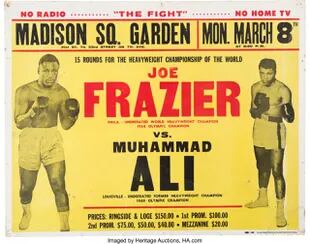 Afiche de difusión del combate en el neoyorquino Madison Square Garden, inaugurado pocos años antes.