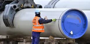 Tubos del gasoducto Nord Stream 2 en Alemania