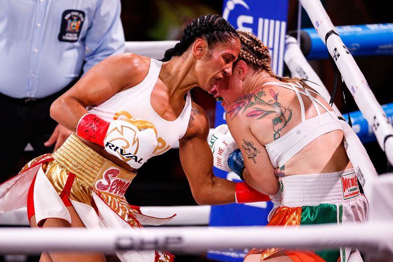 La boxeadora puertorriqueña Amanda Serrano al ataque: es demoledora