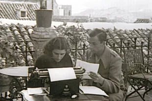 Miguel Hernández y Josefina Manresa, en Jaén, en 1937