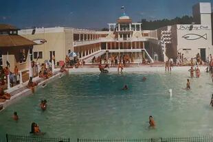 La primera piscina del balneario, en una imagen tomada a comienzos del siglo XXI.