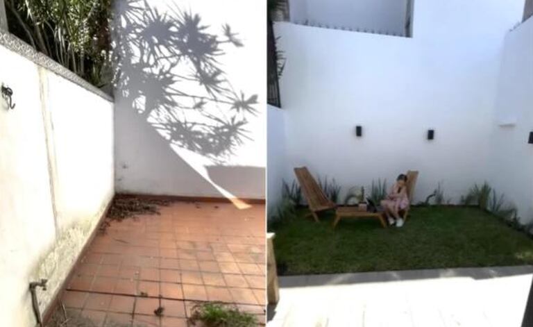 El patio de la nueva casa de Dani La Chepi (Foto: Captura de video)