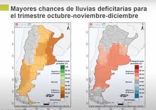 Lluvias deficitarias de octubre a diciembre