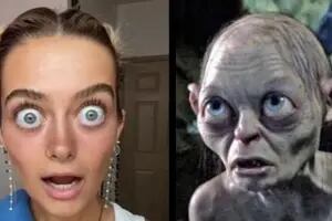 Una joven se volvió viral en TikTok por sus grandes ojos y contó que la comparan con Gollum