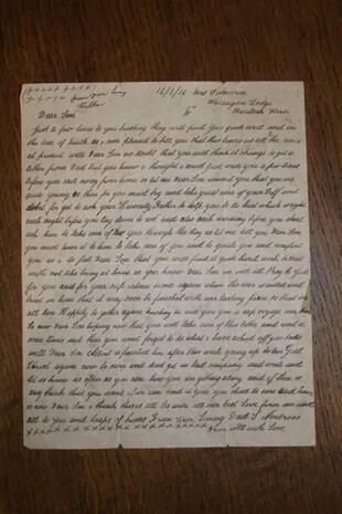 Una carta escrita por el padre del soldado antes de irse a la guerra