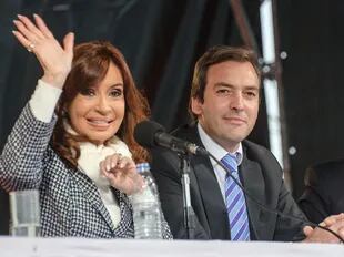 La vicepresidenta Cristina Fernández de Kirchner junto al ministro de Justicia, Martín Soria
