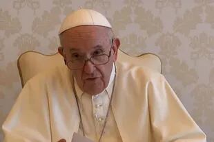 El Papa durante el mensaje para el coloquio de IDEA