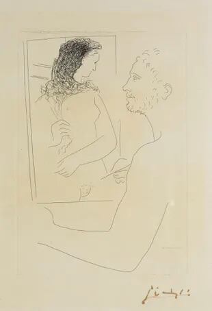 "Pintor delante de su cuadro", Pablo Picasso, 1927