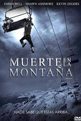 El afiche de Muerte en la montaña, cuyo título original es Frozen