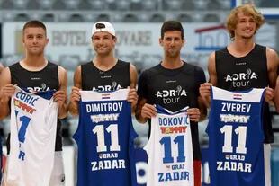 Tres de cuatro: Coric, Dimitrov y Djokovic, contagiados de coronavirus, en el Adria Tour. Zverev fue negativo. 