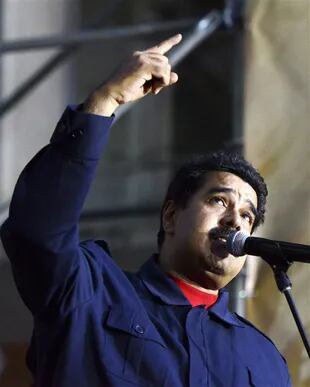 Maduro, en un acto frente al Consejo Nacional Electoral, en Caracas