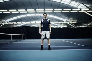 Andy Murray en su espacio: una cancha de tenis.