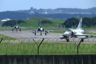 Taiwanese fighters at Hsinchu Air Base, Taiwan