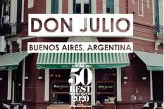 Don Julio fue elegido como el mejor restaurante de América Latina