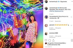 Marta Minujín vigila su propia muestra en Nueva York desde Instagram