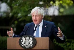 Former British Prime Minister Boris Johnson.  (Peter Nicholls/Pool via AP)