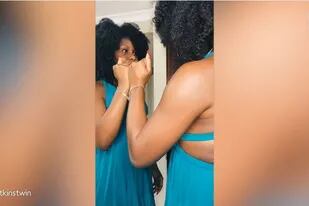 06/05/2021 Sharonna y Karonna Atkins, de Jamaica, fingieron ser una sola mujer mirándose al espejo POLITICA YOUTUBE - CATERS - @ATKINSTWIN