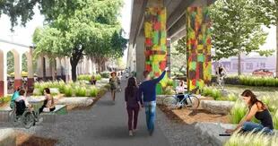 Proyecto The Underline: la mentora cultural Ximena Caminos es la planificadora del proyecto para transformar en un parque lineal artístico el espacio debajo del monorriel elevado que atraviesa el centro de Miami