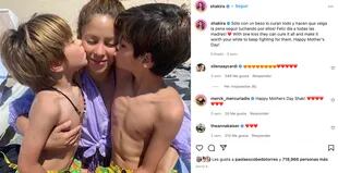 Shakira publica fotografía junto a sus hijos, con un mensaje que generó dudas