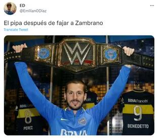 Darío Benedetto fue foco de los memes tras el partido entre Racing y Boca por su pelea con su compañero Claudio Zambrano