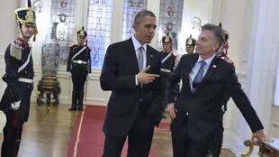 Los presidentes Barack Obama y Mauricio Macri en la Casa de Gobierno, en Buenos Aires