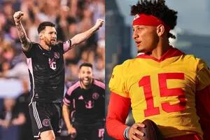 El saludo de Messi a Mahomes en inglés que enloqueció a los fanáticos del fútbol