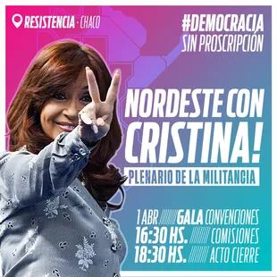La promoción de la gira "Cristina 2023" en Chaco