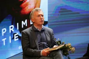 Mauricio Macri durante la presentación de su libro en Mendoza