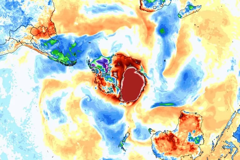 Beschreibung eines Meteorologen einer Hitzewelle an den Polen: „Es sieht so aus, als ob die Temperaturen in Buenos Aires über 50 lagen“