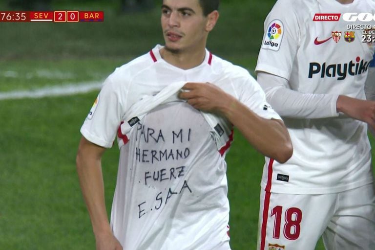 "Para mi hermano, fuerza Emiliano Sala": el mensaje en el triunfo de Sevilla