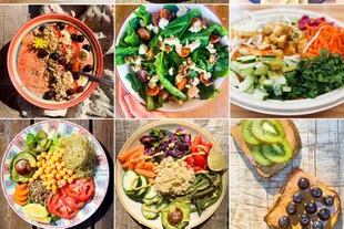 Algunas de las recetas que publica la nutricionista Lucila Rosso en su Instagram