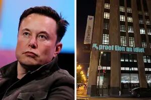 Exempleados de Twitter proyectaron insultos contra Elon Musk sobre la fachada del edificio central