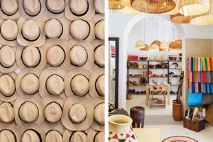 Los famosos sombreros aguadeños, así conocidos porque se hacen en el municipio de Aguadas. Desde siempre unisex, hacerlos en colores café o azul es lo nuevo, y son las estrellas del local.