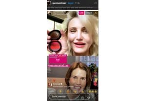 Cameron Diaz participó de un "vivo" de Instagram con su amiga maquilladora Gucci Westman