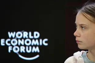 La activista sueca por el cambio climático participa del Foro Económico Mundial de Davos