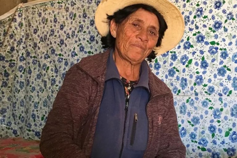 La comunera Lucila Castillo Flores en su casa