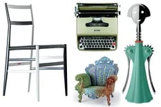 Una silla, una máquina de escribir, una poltrona y un destapador: directo de Italia a un lujoso palacio porteño