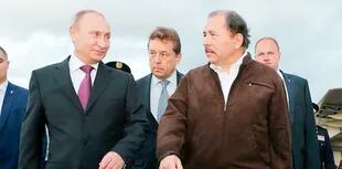 El presidente de Rusia, Vladimir Putin y el de Nicaragua, Daniel Ortega