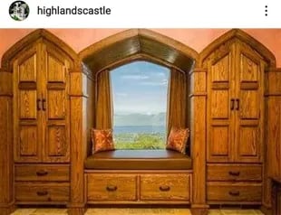 La exclusiva vista desde la habitación en Highlands Castle