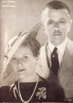 Cora y su tercer marido Gustavo Casares