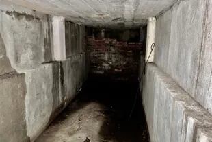 The interior of a bunker in a British house