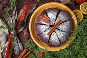 Torta navideña de chocolate y especias